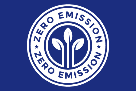 Ilustración de logo "Zero emission" 