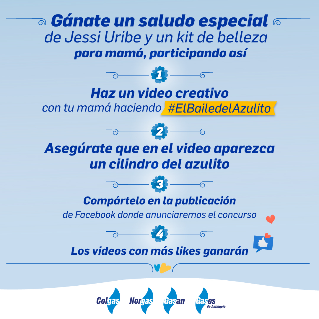 Mamá es única, por eso, gánate un saludo especial de Jessi Uribe y un kit de belleza para mamá, haciendo un video creativo con el hashtag #ElBailedelAzulito